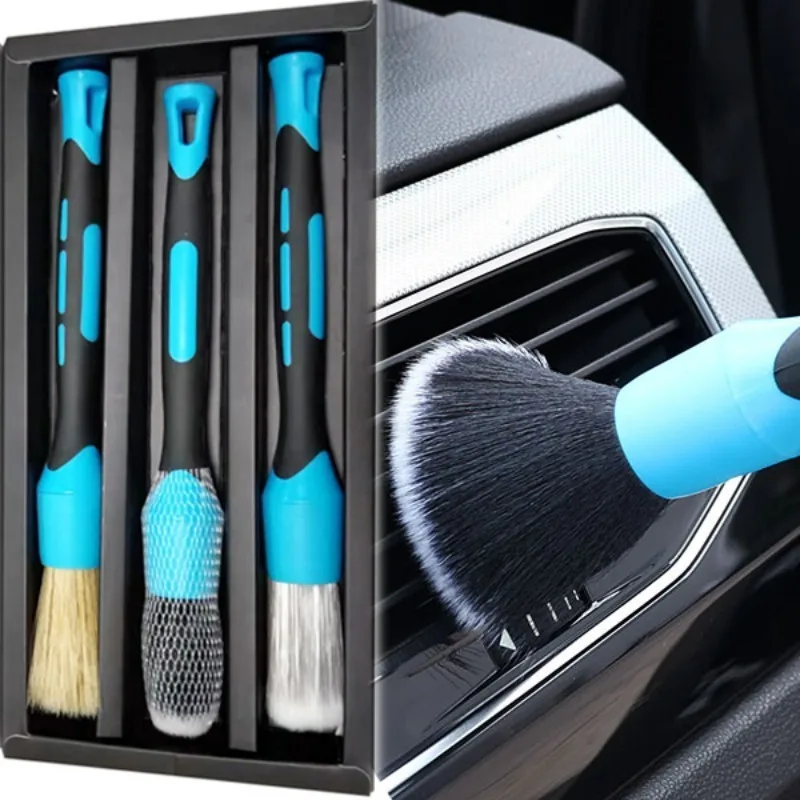 Car Interior Detail Cleaning Brushes 4 Styles Elbow Sweeping Tools Dashboard Air Outlet Wheel Rim Washing Brushes Universal Kit