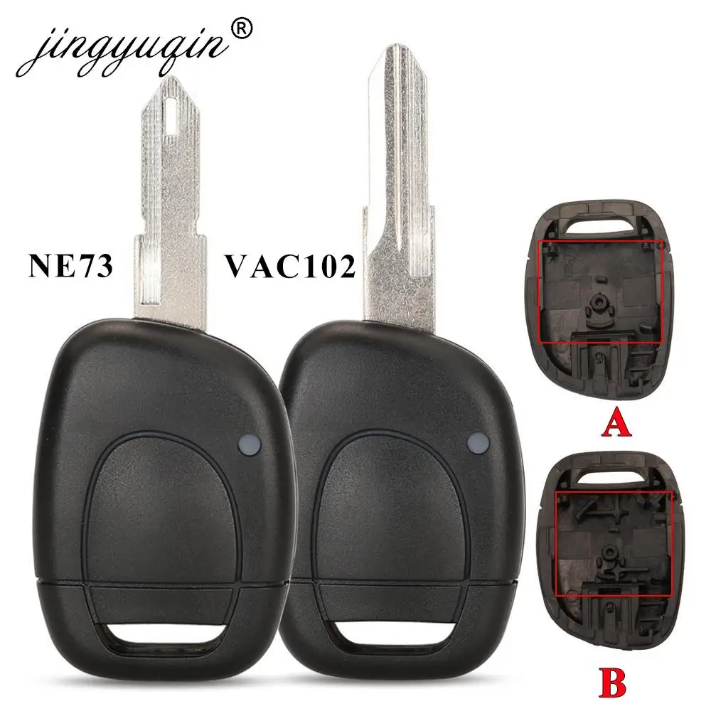 jingyuqin Remote NE73 Blade Key Shell Cover Case For RENAULT Twingo Clio Kangoo Master Simbol 1 Button NO Chip Key Fob Case