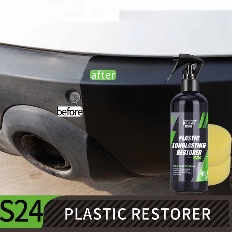 Car Plastic Restorer Back To Black Gloss Auto Plasitc Parts Repair Spray HGKJ S24  50ml Exterior Renovator Car Cleaning