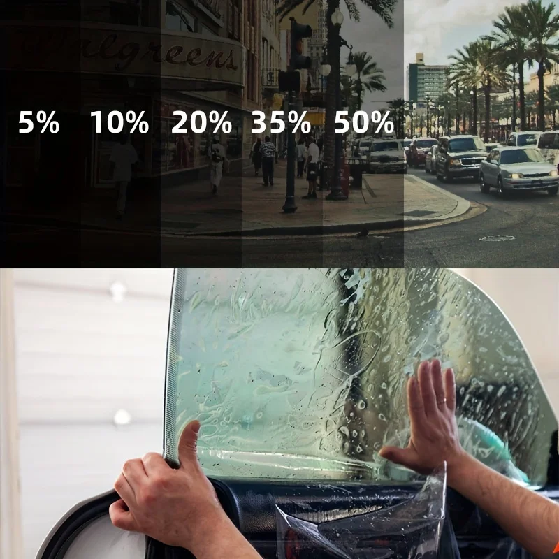 1pcs 19.6inch*118inch Car Thermal Film Black Window Privacy Film UV Protection Window Film Solar Film Auto Glass Tint Film