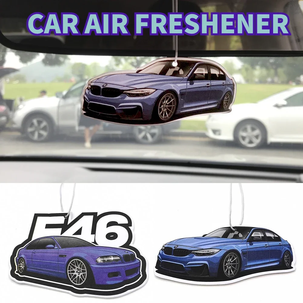 Racing Culture Car Air Freshener Fashion Solid Paper Car Shape Perfume JDM Decoration Car Mirror Hanging Accessories for Bmw E46
