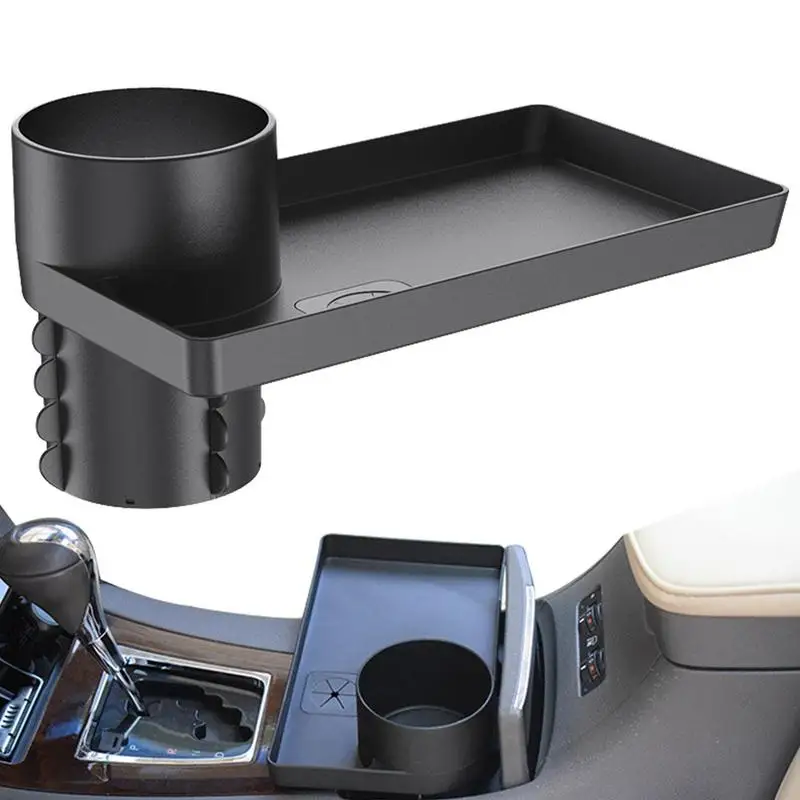 Car Cup Holder Tray ABS Auto Mug Holding Table Car Interior Storage Organizer Accessories For Travel Road Trip Supplies Most Car