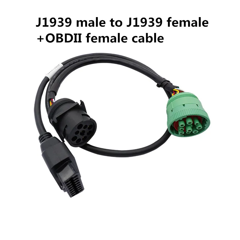Good Quality Automotive Diagnostic Cable Vehicle Networking Locator Detection Wire J1939 Male to J1939 Female+OBDII Female