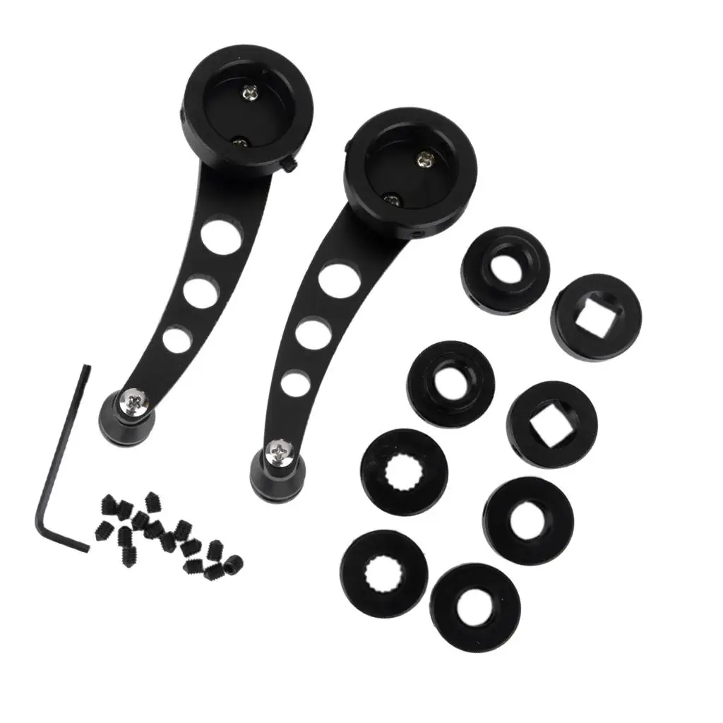 Universal Car Window Roller Kit Crank Glass Handle Aluminum Black