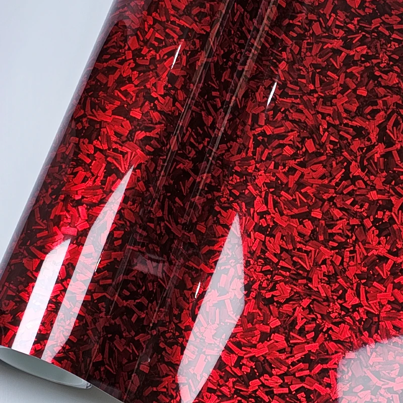 50cm*300cm High Glossy Black Gold Silver Red Forged Carbon Fiber Car Sticker Sticker on the Hood Adhesive Vinyl for Car Stickers