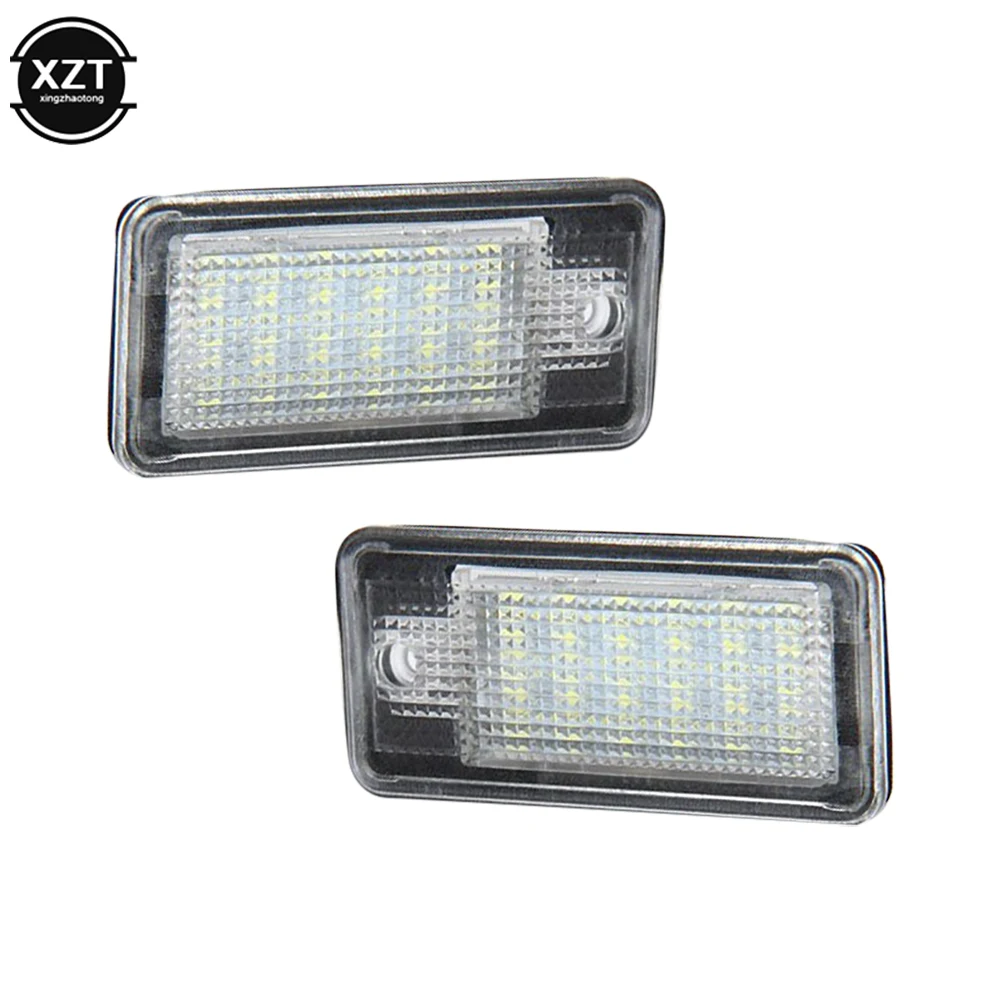 2PCS 18 LED Auto Canbus Car LED Number License Plate Light 12V For Audi A3 A4 A6 A8 B6 B7 Q7
