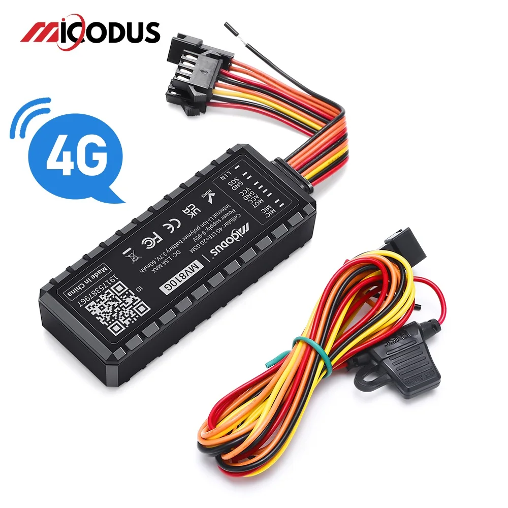 GPS Rastreador Car 4G GPS Tracker MiCODUS MV810G 9-95V Door Open Alert Cut Off Fuel Mini GPS Vibrate ACC SOS MiC Alarm PK J16