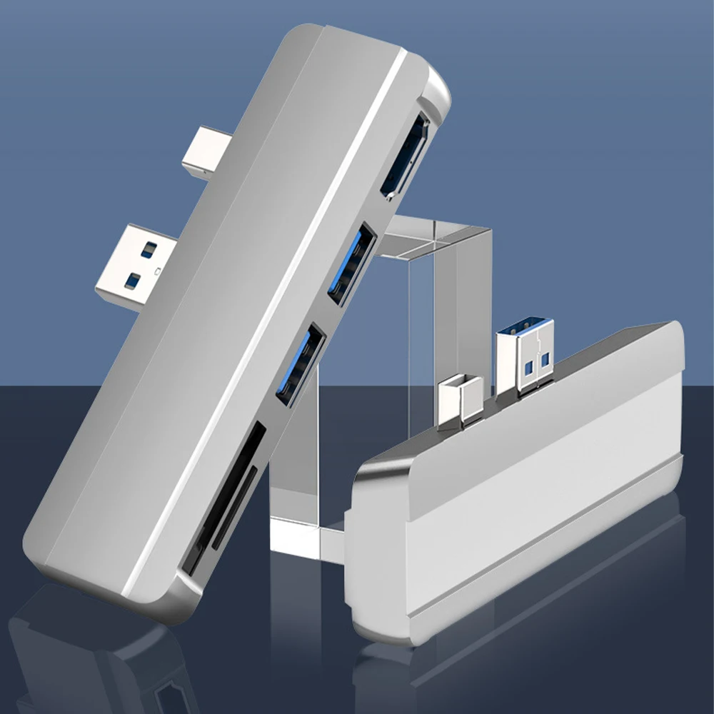 For Microsoft Surface Pro 6 Pro 5 Pro 4 Dock Hub 5 in 1 USB Docking Station with 4K HDMI-Compatible 2 Ports USB 3.0 Memory Card