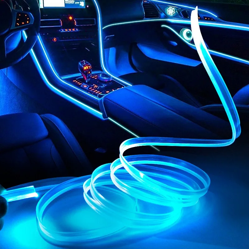 3M Car Cold Light Line LED Car Atmosphere Lamp Flexible Interior Decoration Moulding Trim Strips Light For USB Line Tube