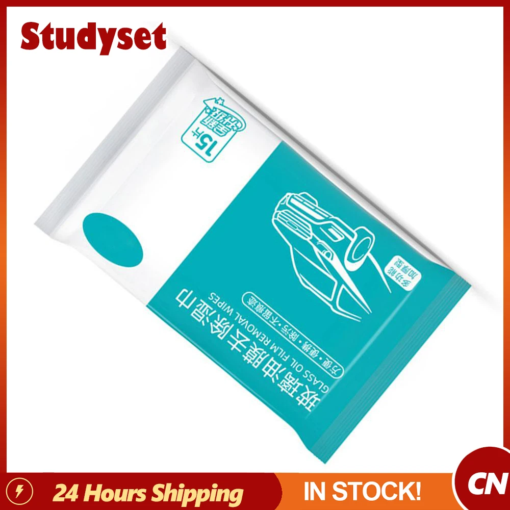 Non-woven Car Oil Stain Cleaner Wipes Glass Oil Film Removing Wet Towel Front Windshield Cleaning Prep Wipes Car Accessories