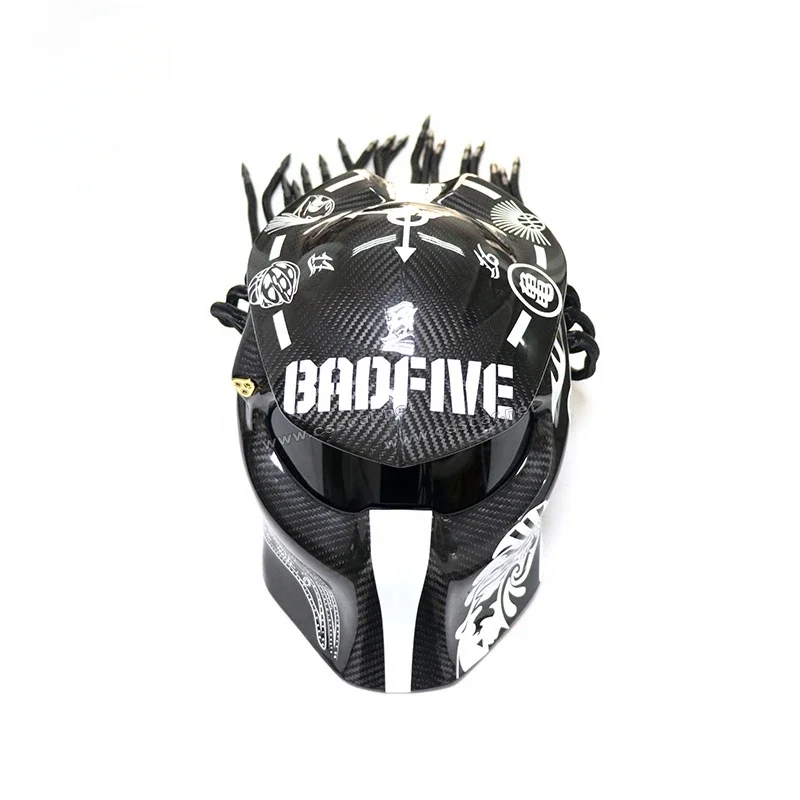 Full Face Real Carbon Fiber Motorcycle Helmet Racing Black Carbon Protect Helmet Universal Auto Accessories