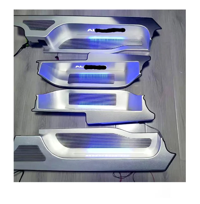Customized Car Door Sill Light Threshold Lamp Logo Projector Lamp Power Moving LED  Welcome Pedal Scuff Plate Pedal kits