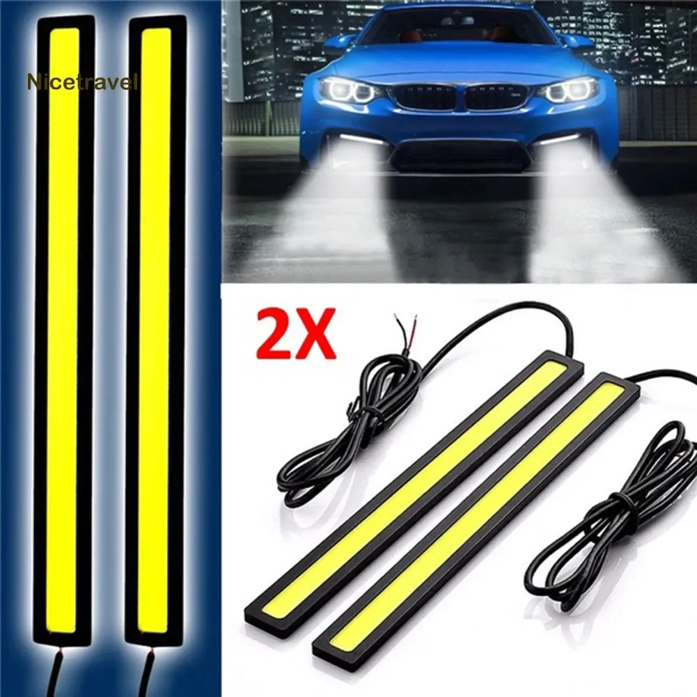 2*COB LED light Bar Lamp External Lights Auto Waterproof Car Styling Daytime Driving Fog Lights Vehicle Running Light Car Parts