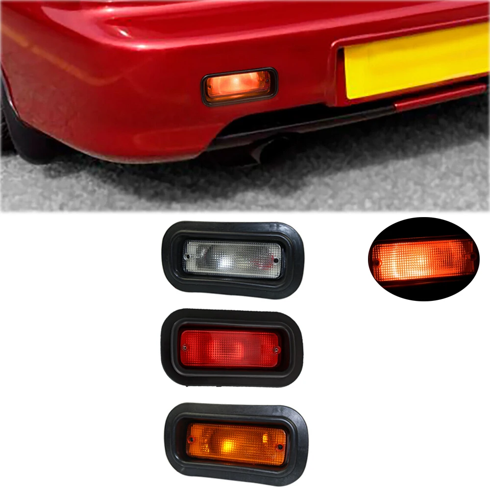 Rear Bumper Fog Light Rear Brake Lamp Red White Orange Fog Light For Universal Fits On Any Car With modifications For Car