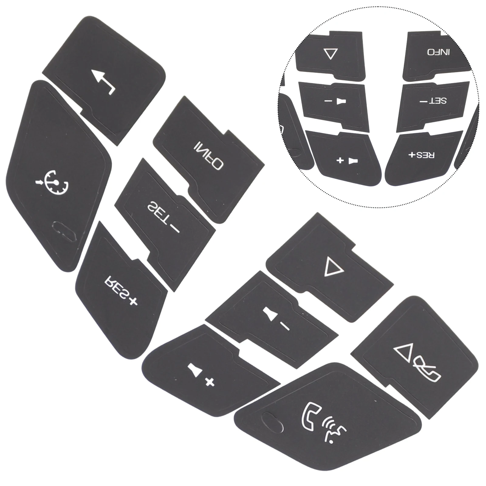 Effortlessly Restore Your For Corvette C6 Steering Wheel Buttons with Repair Stickers Reflected Light Illumination
