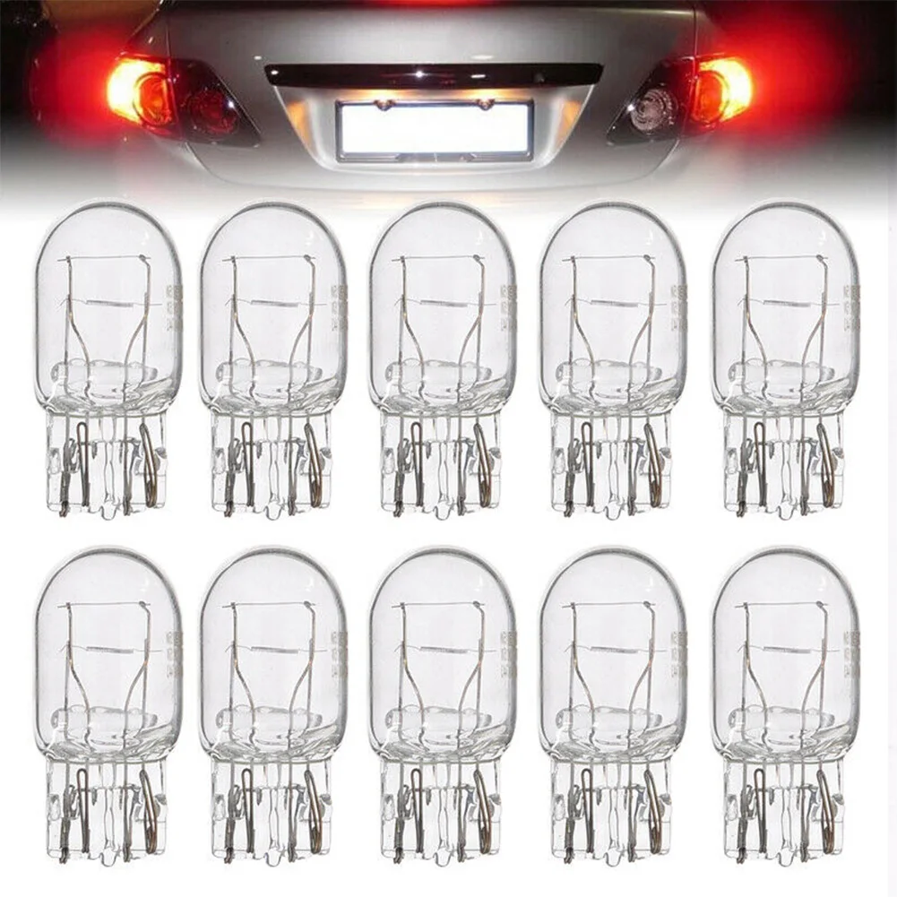 10pcs T20 7443 7440 Signal Light W21/5W Clear Glass DRL Daytime Running Lights Turn Stop Signal Brake Tail Light Bulbs