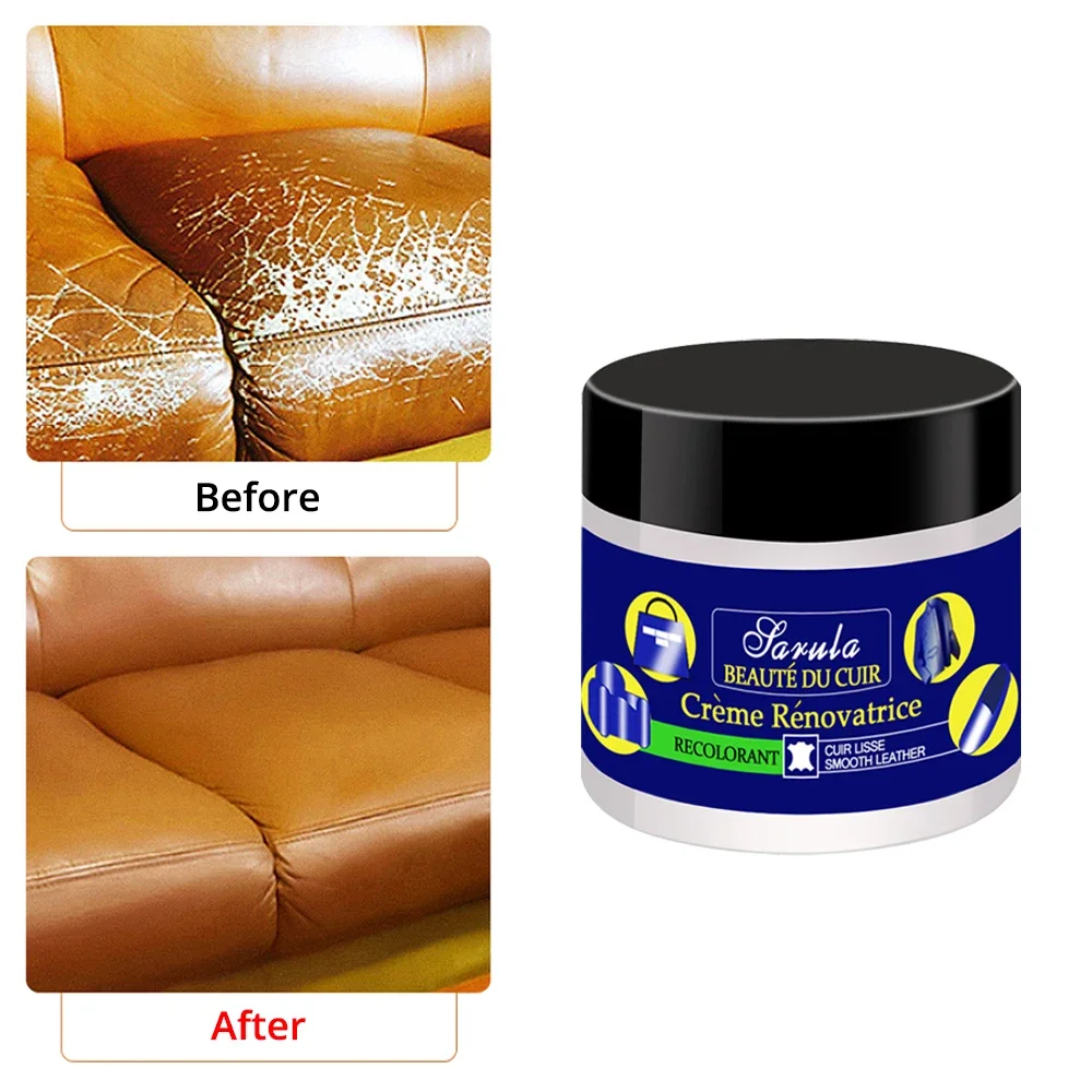 Multifunctional Leather Refurbishing Cleaner Repair Cream Car Seat Sofa Color Paste Renew Cleaning Kit Decontamination Restorer