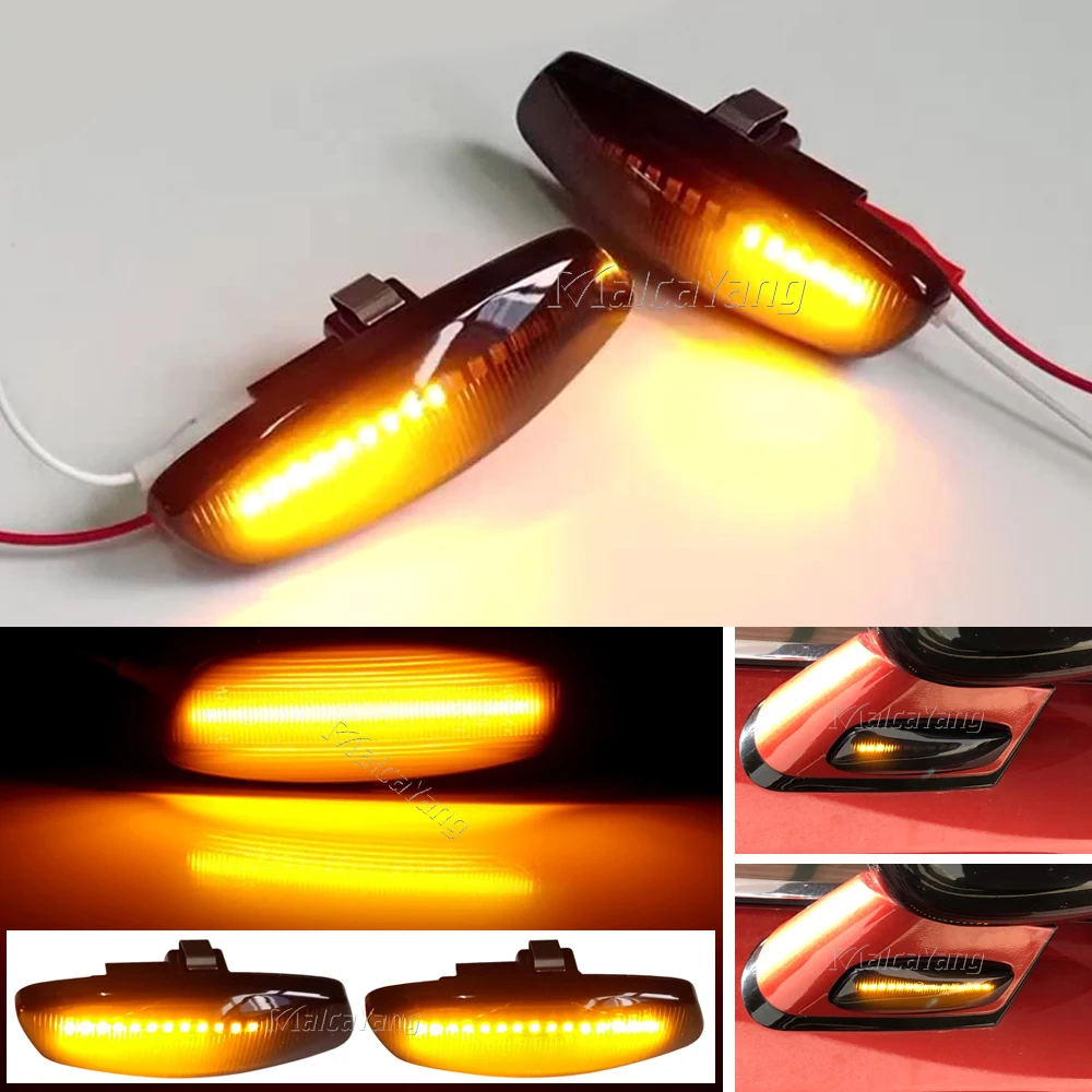 For Peugeot 207 308 3008 5008 RCZ For Citroen C3 C4 C5 DS3 DS4 Car LED Dynamic Turn Signal Blinker Side Marker Fender Light