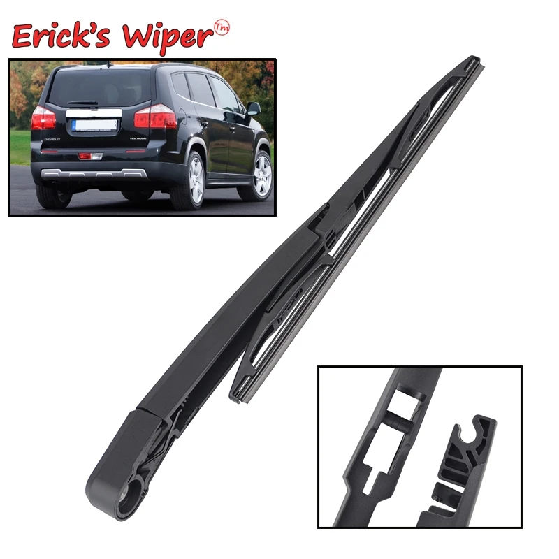 Erick's Wiper 10" Rear Wiper Blade & Arm Set Kit For Chevrolet Orlando MK1 2011 - 2018 Windshield Windscreen Window Rain Brush