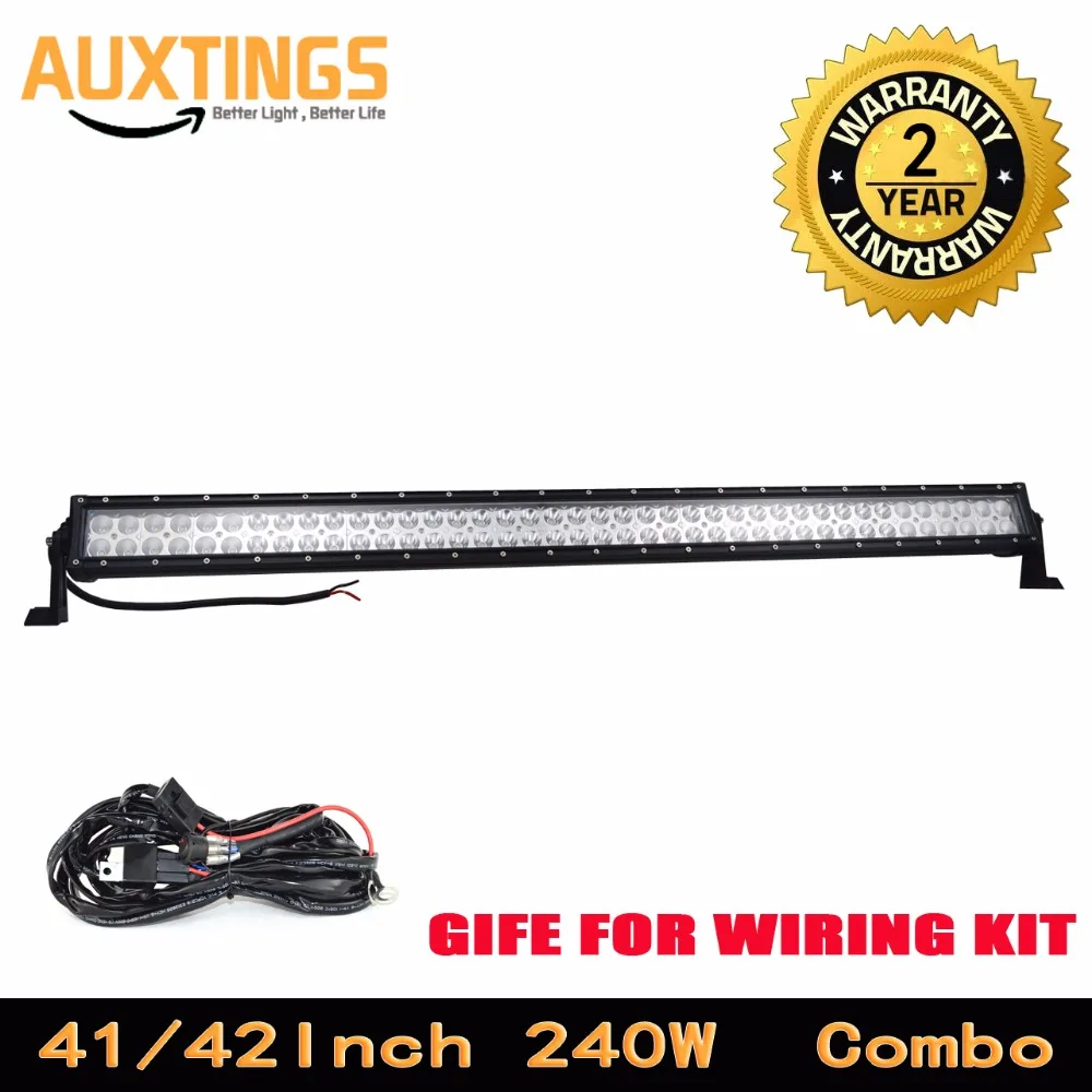 GERMANY STOCK FREE SHIPPING 42inch offroad led work light bar 240w 4x4 double row combo beam with wiring kit for cars atv utv