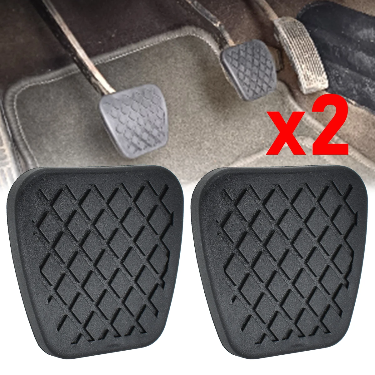 2Pcs Car Brake Clutch Pedal Pad Rubber Cover For Honda Civic Accord CR-V CRX Element Prelude Acura Integra TSX RSX TL Vigor Auto
