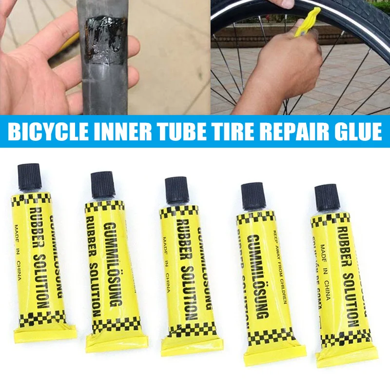 5pcs/10pcs Bicycle Bike Tire Tyre Tube Patching Glue Rubber Cement Adhesive Repair Tool