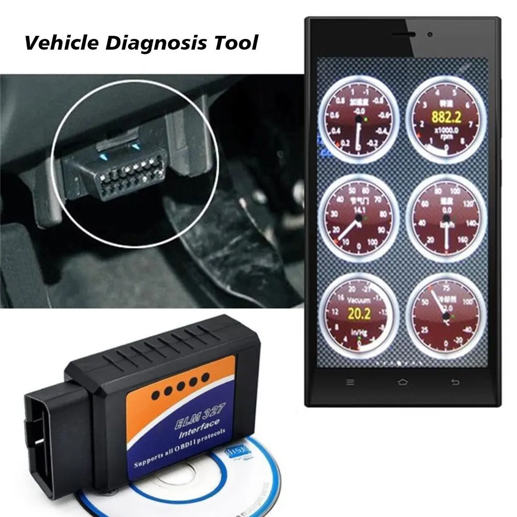 Car Diagnostic Scanner tool ELM 327 V1.5 Interface Works On Android Torque CAN-BUS  Elm327  OBD2/OBD II