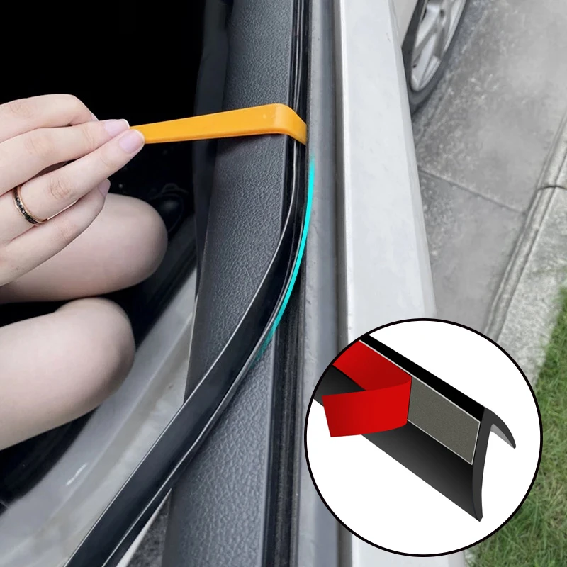 V Type Car Glass Window Seal Strip Auto Rubber Sealing Elastic Band Noise Insulation Trim For Mercedes W204 W210 AMG Bmw E36 E90