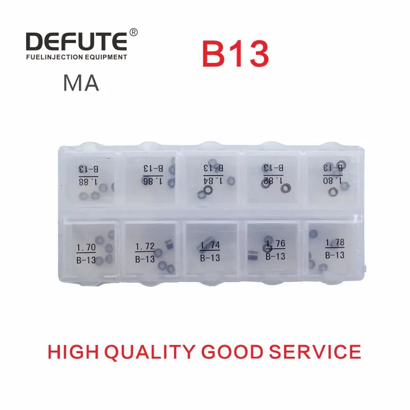 50PCS Adjustment Shims B13 Common Rail Injector Washer 1,380MM -1.560MM  Washer Repair Kit For Adjusting Washer Wedge Joint