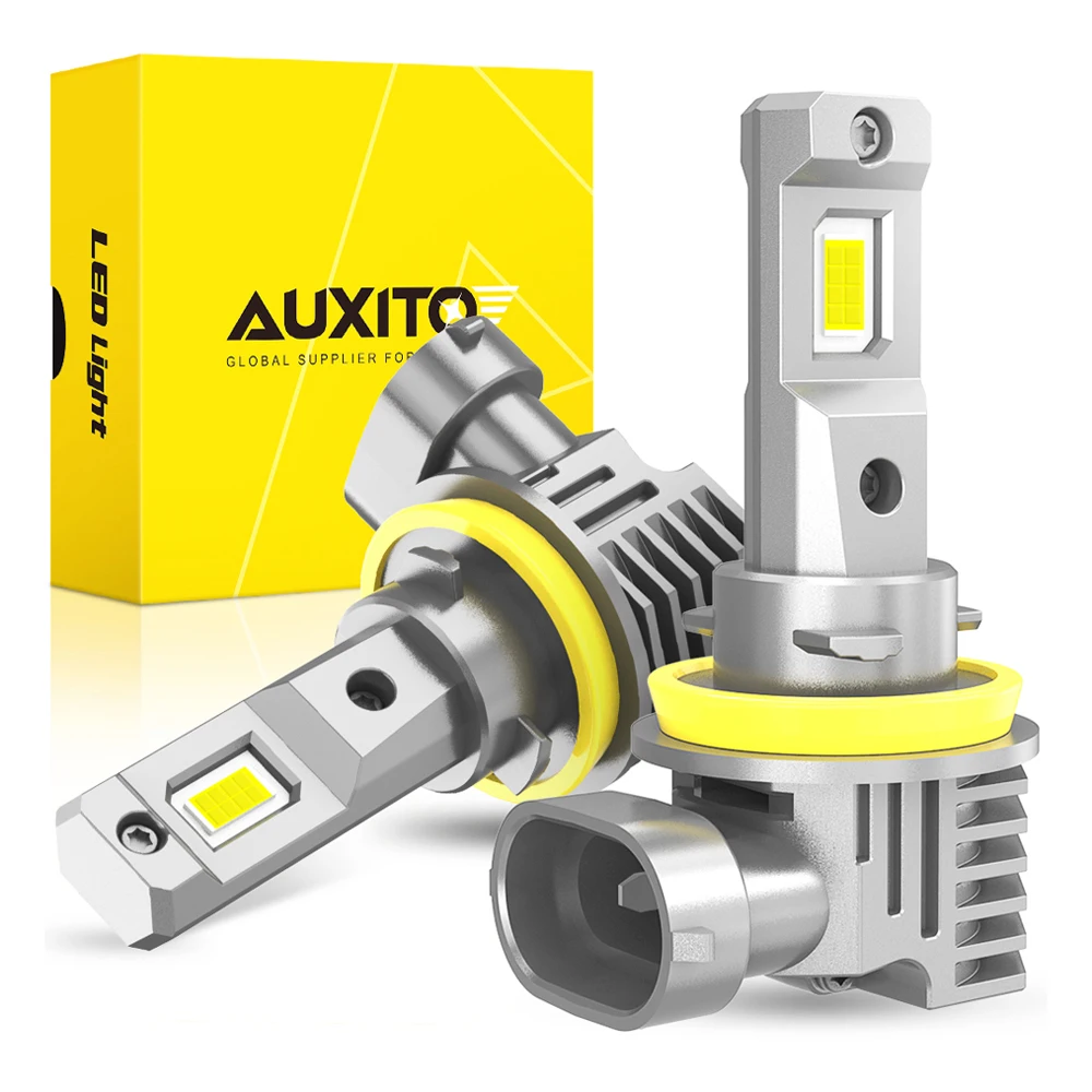 AUXITO 2Pcs 16000LM H8 H11 LED CSP Chip Car Headlight Bulbs HB4 9006 H9 9005 HB3 LED Fog Lamp Super Bright 6500K White 2024 NEW