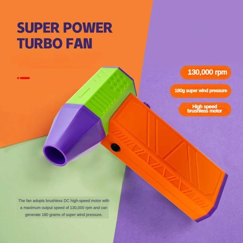 Electric Air Duster Mini Turbo Jet Fan Electric Dust Collector, 130,000RPM Wind Speed 52m/s Car Cleaning Computer Blower Tool