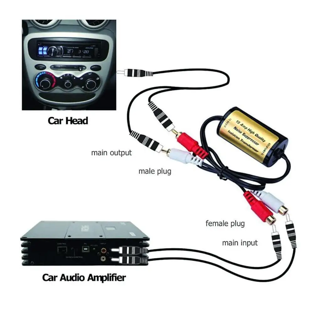 Audio Noise Filter Suppressor Car Horn  Effectively Reducing Audio Noise  Audio Amplifier Car Home Stereo Isolators