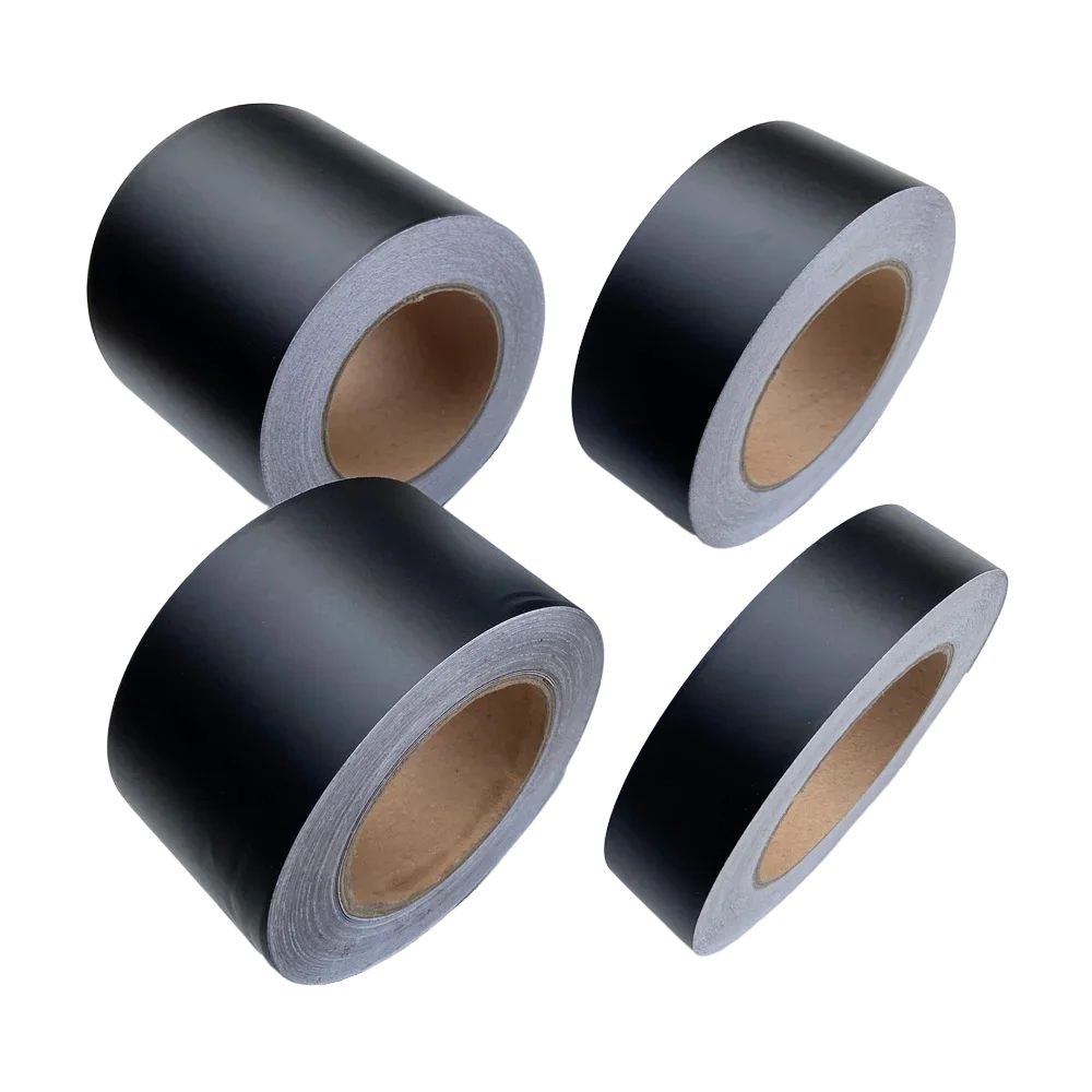 Black Matt Vinyl Wrap Foil Tape Roll Matte Black Stripes Window Trim Film Car Sticers Decal For Car Interior Pillar