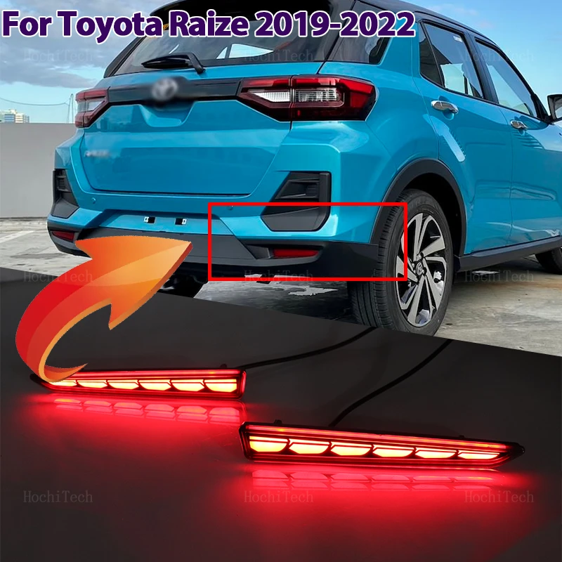 Functions LED Reflector Lamp Rear Fog Lamp Bumper Brake Light Dynamic Turn signal Lamp For Toyota Raize 2019-2022 Tanto-Custom