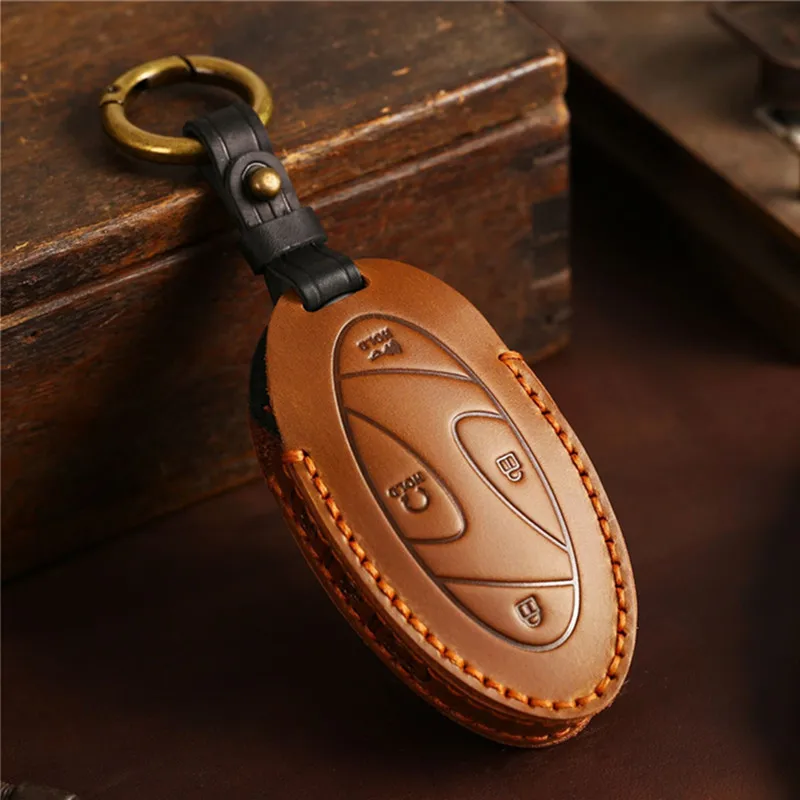 Car Key Case for Hyundai Grandeur GN7 2023 Kona Ev 2023 Leather Car Smart Romote Key Fob Cover Accessories Protection