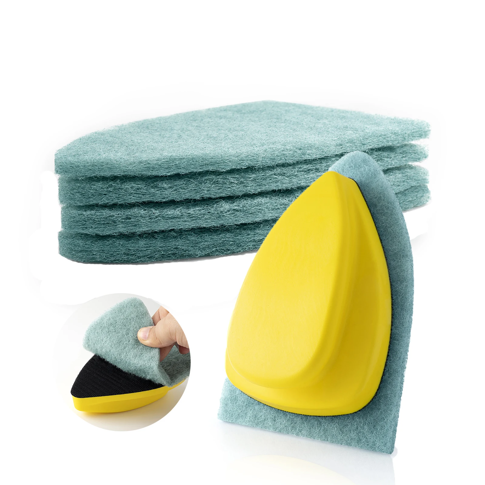 EHDIS Auto Wash Sponge Scrubber with Spare Cleaning Pads Car Detailing Wax Polishing Scraper Window Soap Water Remover Squeegee