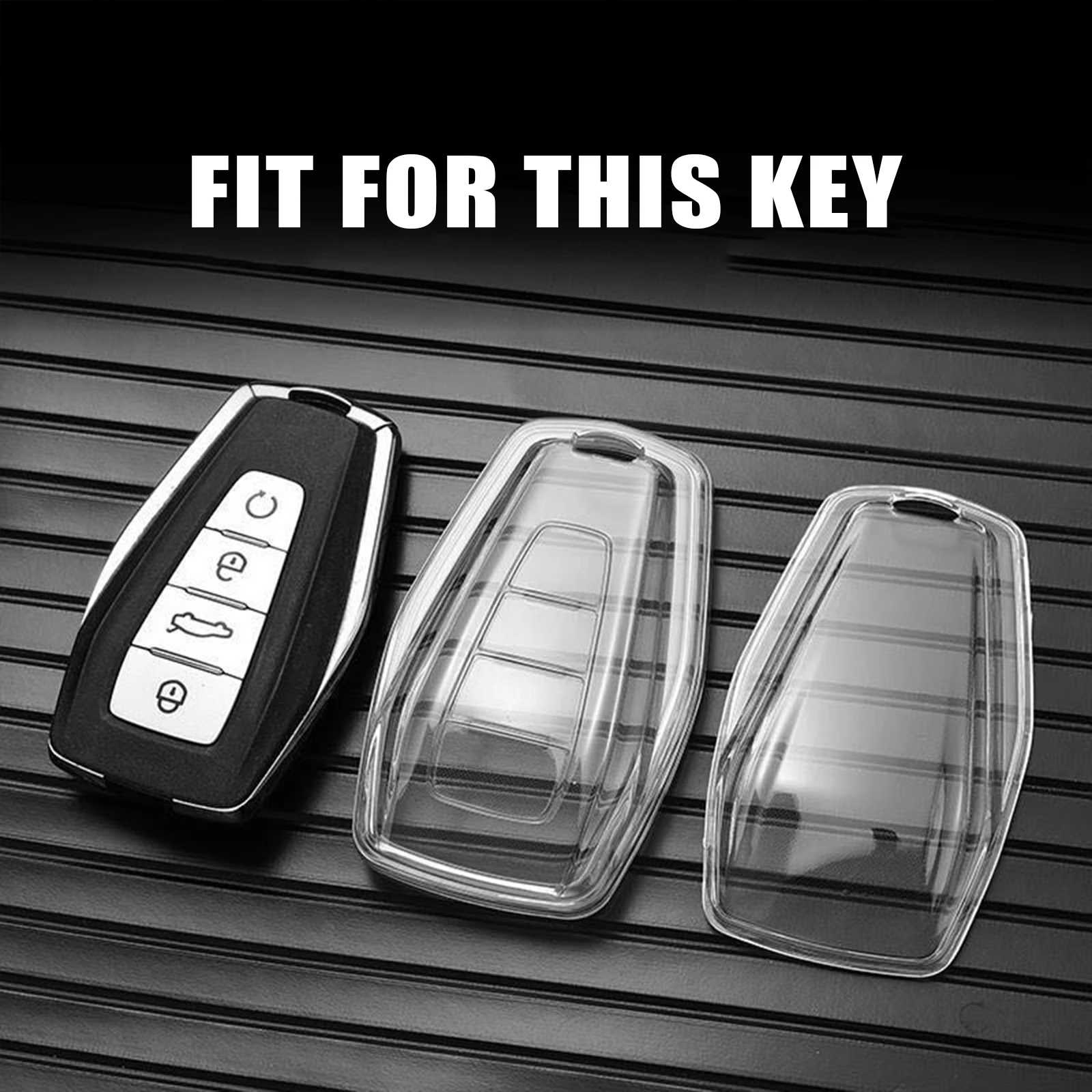 Soft Car Remote Key Cover Case Shell Fob For Geely Atlas Boyue NL3 Coolray 2024 X6 X7 EX7  Emgrand Kulrey GT GC9 Keychain Holder
