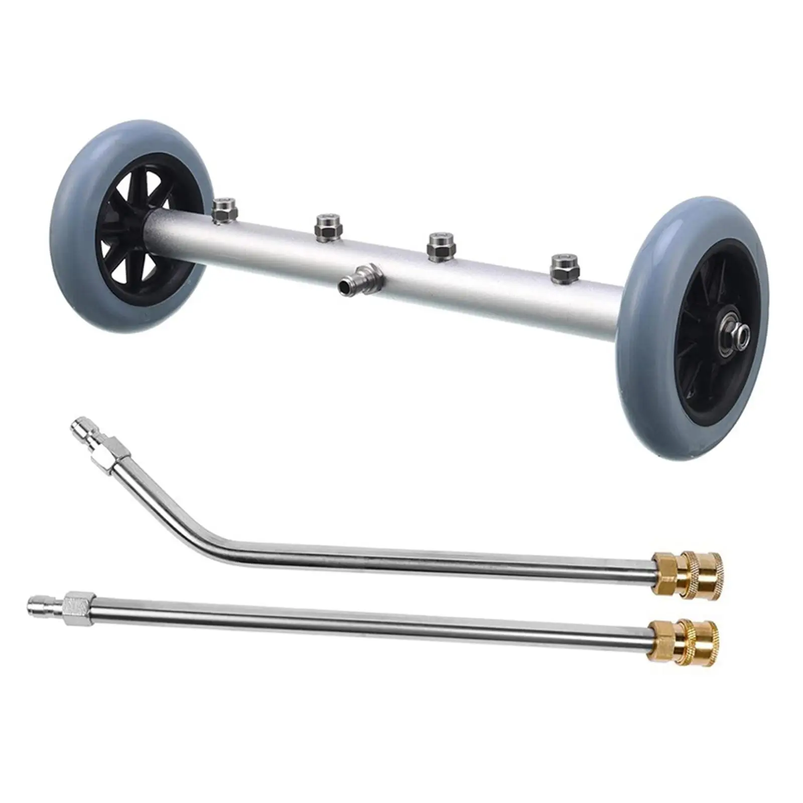 Pressure Washer Undercarriage Cleaner 4000 PSI 1/4 Quick Connect Underbody Car Washer with Straight and Carved Extension Wand