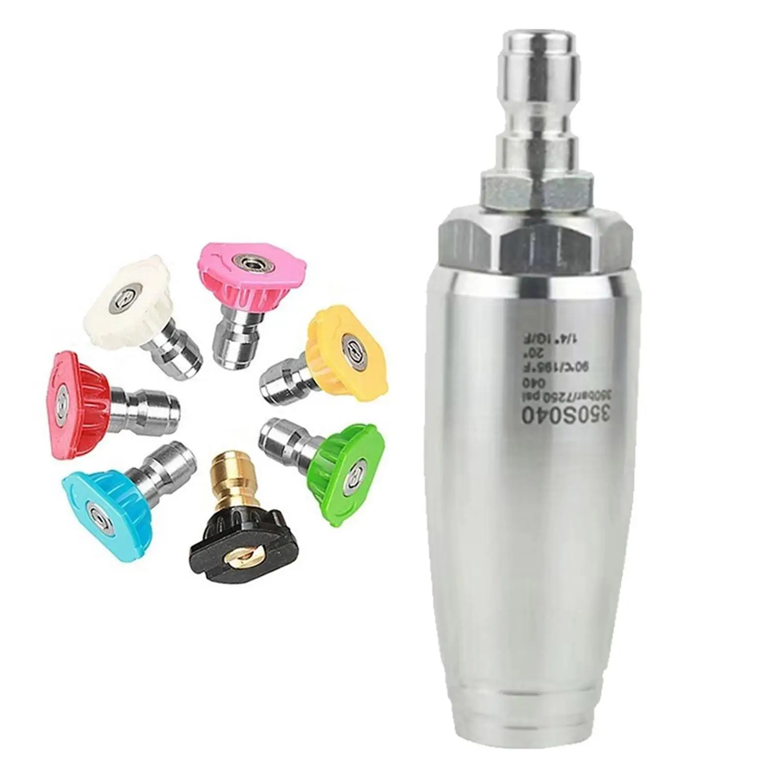 Rotating Nozzle High Pressure Washer Tips for Concrete Patios Pressure Washer Concrete Hot or Cold Water Use Paint Preparation