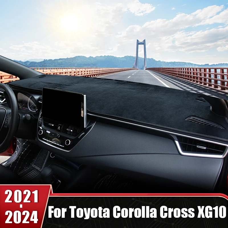 For Toyota Corolla Cross XG10 2021 2022 2023 2024 Hybrid Car Dashboard Cover Sun Shade Avoid Light Mat  Non-Slip Pad Accessories