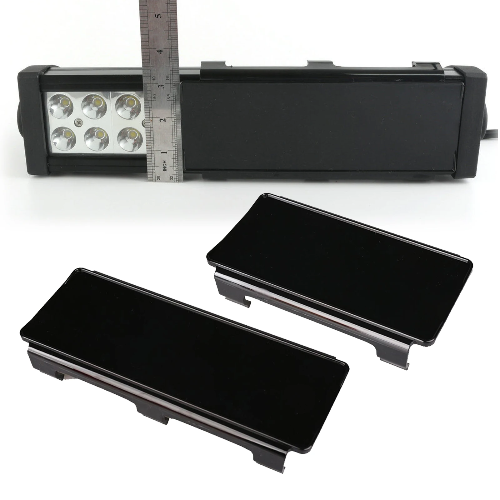 6/8 Inch Black Lens Led Light Bar Protect Cover for Off-Road SUV ATV Straight/Curved LED Work Light Bar Protector Cover Shell