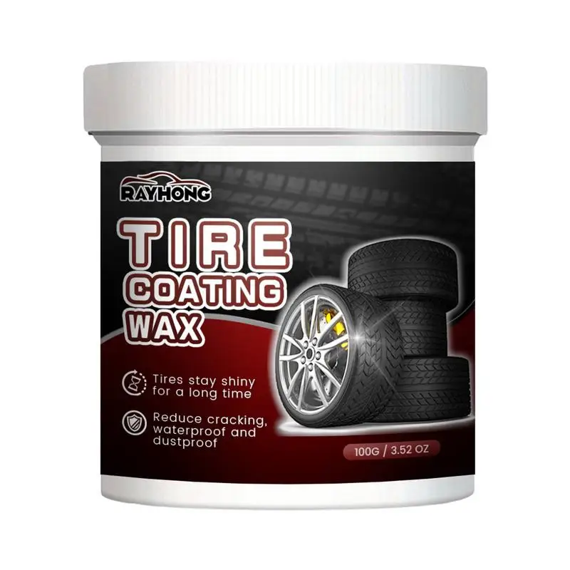 100g Car Tire Care Auto Wheel Cleaner Paste Waterproof Glazing Rim Shine Wax Ultimate Tire Protection Coating Solution agent