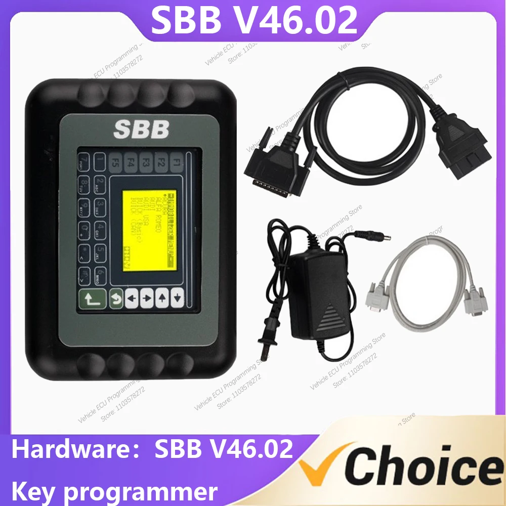 2024 Latest SBB Key Programmer Version V46.02 Multi brand European Vehicle Universal Key OBDII Cable Program Complete Tool Set