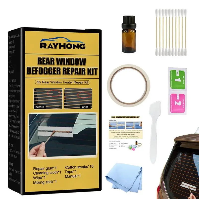 Car Defroster Repair Kit Car Rear Window Defogger Repair Kit Windscreen Scratch Crack Restorer DIY Quick Repair Car Accessories