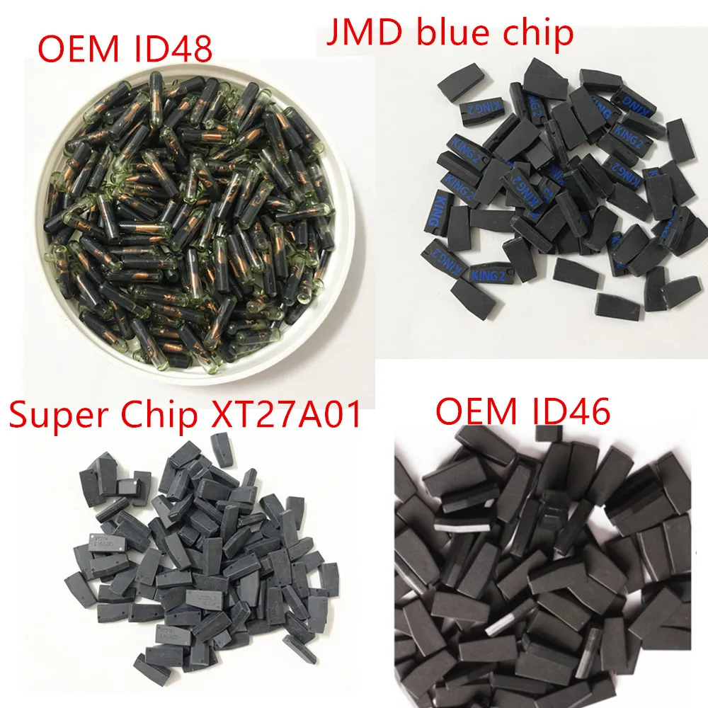 10pcs VVDI Super Chip XT27A01 Handy Baby JMD blue chip OEM ID48 glasses transponder chip OEM carbon ID46