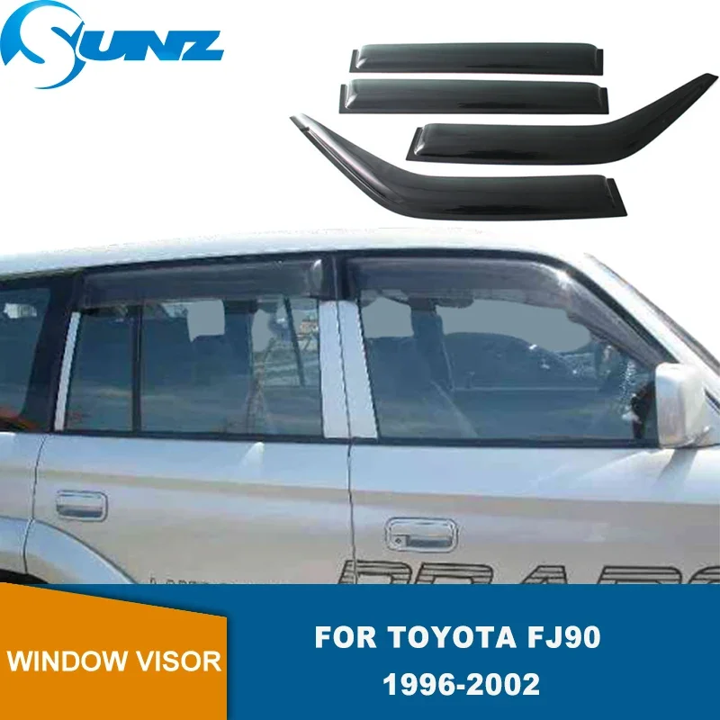 Window Deflectors For Toyota Land Cruiser Prado 90 Fj90 LC90 LC95 1996 1997 1998 1999 2000 2001 2002 Weathershields Door Visor