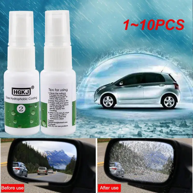 1~10PCS HGKJ 20ml Anti-fog Agent Waterproof Rainproof Anit-fog spray Car Window Glass Bathroom Cleaner Car Cleaning Car