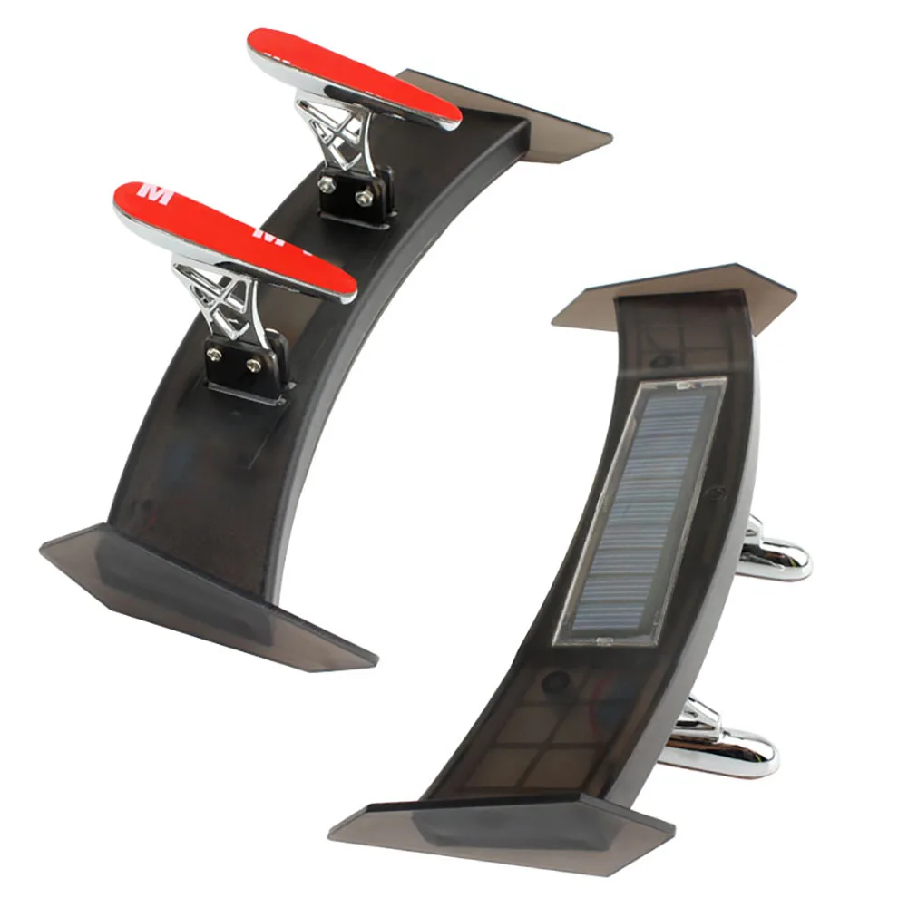 New 1Pc Car Brake Light Solar Powered LED Spoiler Mini Rear Wing Taillight Vibration Sensor Parking Signal Lamp Car Accessories