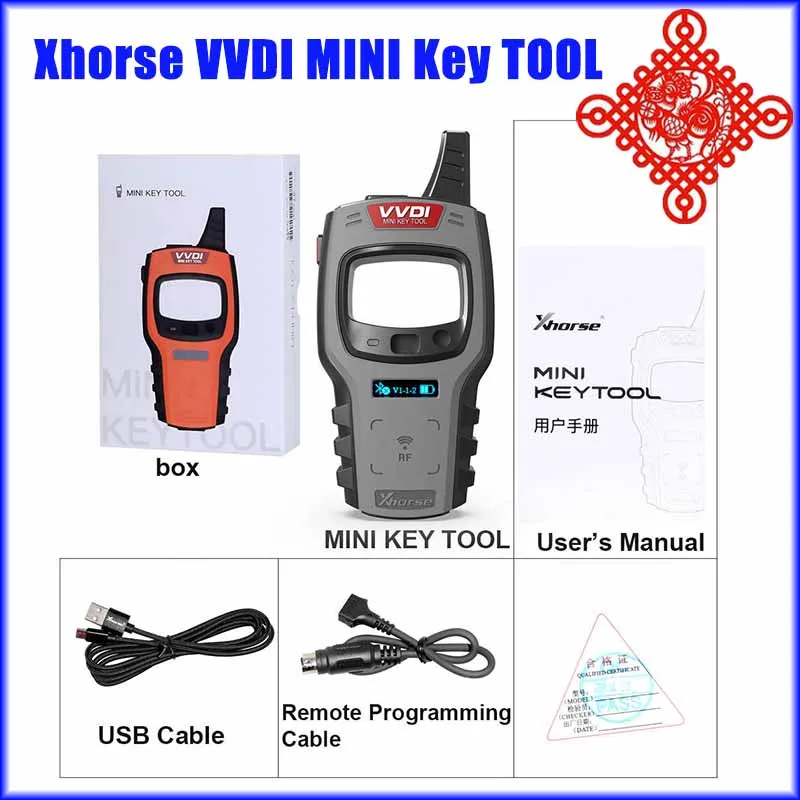 Xhorse VVDI Mini Key Tool Programmer OBD2 Diagnostic Original Remote Key Programming Tool Free Shipping pk VVDI MAX/VVDI MAX PRO