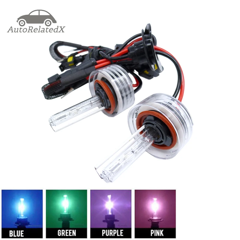 35w Hid Xenon Light Bulb H8 H1 H3 H7 H11 9005 9006 12v Auto Car Headlight Lamp Fog Light 6000k 8000k Pink Purple Green Blue